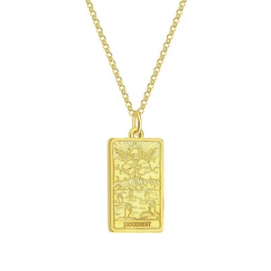 Judgement Tarot Card Silver Necklace - Picture 1 of 1