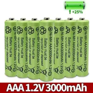 【NEW】HIGH CAPACITY 3000MAH 1.2V NiMH AAA RECHARGEABLE BATTERY - 8PCS - Picture 1 of 5