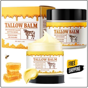 2 Pack Tallow and Honey Balm, Premium Beef Tallow and Wild Honey,Balm for Skin   - Picture 1 of 6