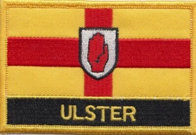 Ulster Ireland Flag Embroidered Patch - Sew or Iron on - Image 1 of 3