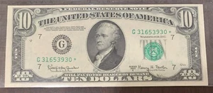 1950 E Gem Uncirculated $10 Star Replacement Note on G Chicago FRB - Picture 1 of 3