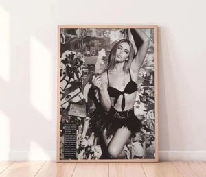 Kylie Minogue Poster, Black & White Photo, Celebrity Wall Art, Music Star Decor - Picture 1 of 4