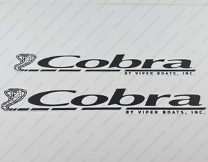 COBRA BY VIPER BOATS LOGO DECALS STICKERS 19" x 3.4" 2pcs. - Picture 1 of 5