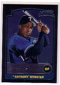 2003 (RANGERS) Bowman Chrome Draft #118 Anthony Webster Rookie