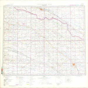 Russian Soviet Military Topographic Map - ASHGABAT (Turkmenistan), ed.1983, ADG - Picture 1 of 4