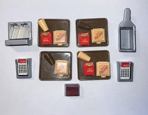 Barbie Mcdonalds Vintage 1982 Spielset Zubehör Burger Mahlzeiten Tassen Tabletts Pommes - Bild 1 von 7