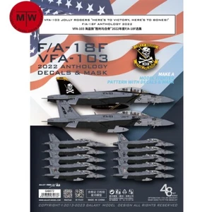 1/48 F/A-18F VFA-103 Jolly Rogers 2022 Anthology Decals & Mask for Meng LS-013 - Picture 1 of 13