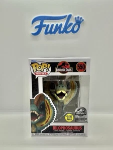 Funko Pop Jurassic Park Dilophosaurus 550 GITD Exclusive πΊπΈ - Picture 1 of 8