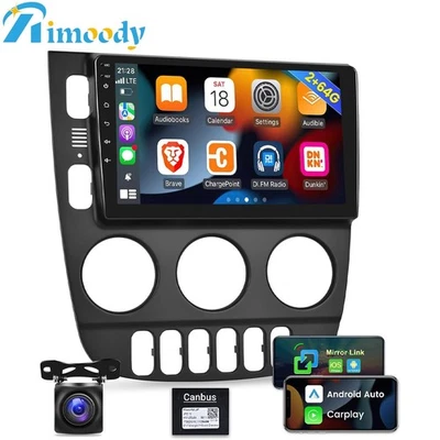 RIMOODY Radio de coche 2+32G Android Carplay GPS para Mercedes-Benz Clase ML W163 ML 350 320