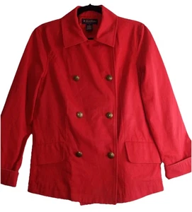 Abrigo Chaqueta Brooks Brothers Rojo Italiano Tejido Algodón Clásico Doble Pecho 8 - Imagen 1 de 10