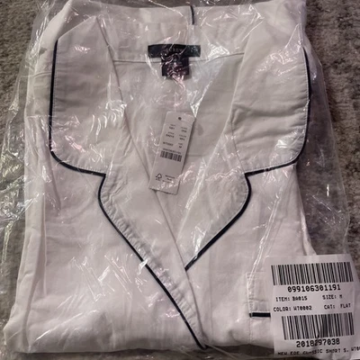 Top de pijama J.Crew blanco manga corta nuevo con etiquetas talla mediana Foto 1 de 2