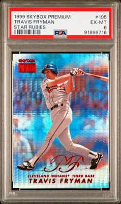 1999 SKYBOX PREMIUM STAR RUBIES #195 TRAVIS FRYMAN SSP /50 PSA 6 EXMT POP 1 NÃO ↑ - Imagem 1 de 2