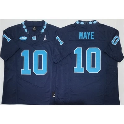 NCAA North Carolina Tar Heels 10 Drake Maye BLUE Vapor Limited Jersey LG NWT - Image 1 of 4