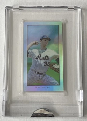 Nolan Ryan 2009 e-Topps T206 Carolina Brights 228/749 Refractor NY Mets Hologram - Image 1 of 4