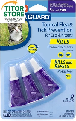 Hartz UltraGuard Topical 跳蚤蜱猫和小猫 5 磅以上,猫  — 第 1/4 张图片