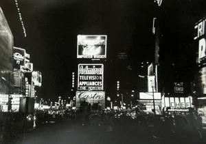 Vintage New York Times Square Photos (3) Architecture Day Night Cars  1960s - Picture 1 of 7