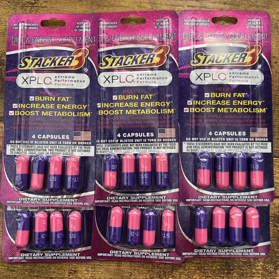 24 Capsules STACKER 3 XPLC Dietary Supplement Fat Burner - Image 1 of 4