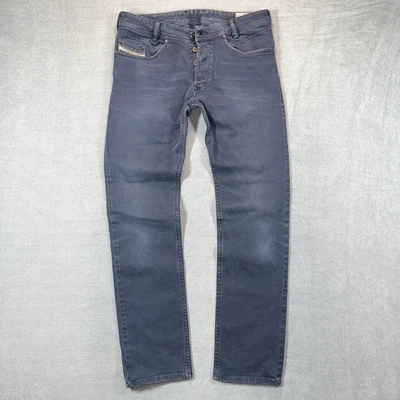 Diesel Iakop Jeans Mens 29x30 Navy Blue Gray Regular Slim Tapered Stretch 0111D - Image 1 of 4