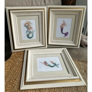 Gerahmte Drucke Schwangere Meerjungfrau Meerjungfer Baby Robert Kline Kunst Set 3,#2,#3,15 Zoll - Bild 1 von 22