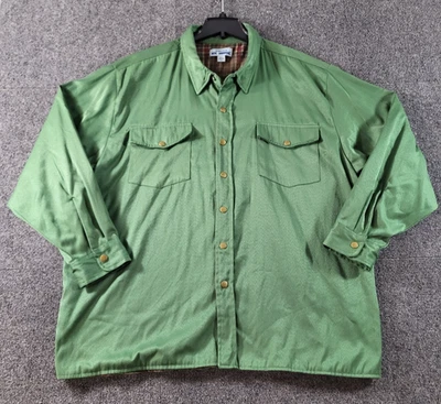 Vtg Haband's Ice House Flannel Lined Jacket Men 2X Flannel Lining Flap Pockets - Image 1 of 4