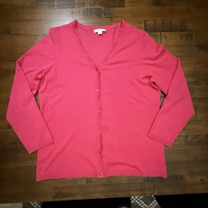 Pendleton Silk Pink Cardigan Women's Size X-Large XL - Picture 1 of 5