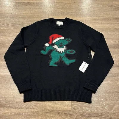 Suéter negro Lucky Brand X Grateful Dead para hombre talla S oso pequeño vacaciones de Navidad Foto 1 de 4