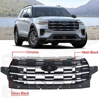 Conjunto de rejilla de radiador de parachoques delantero cromado para Ford Explorer 2025 RB5Z-8200AA Foto 1 de 4