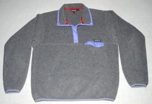 Patagonia Men's Large Vintage 90's Snap-T Pullover Jacket Gray USA - Picture 1 of 5
