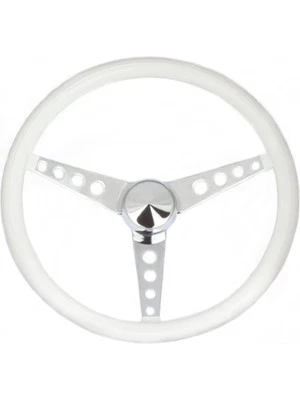Grant Classic White Vinyl Steering Wheel 15 Diameter, 3 Spoke (270) - Image 1 of 4