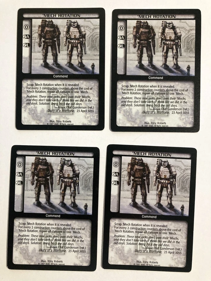 'Mech Rotation (4) Battletech CCG Mercenaries Command - Image 1 of 1