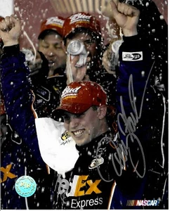 Denny Hamlin Signed NASCAR Racing Reflections 8x10 Photo - Picture 1 of 1