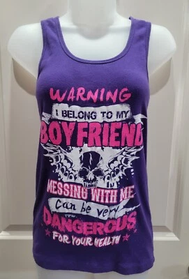 Camiseta sin mangas Boyfriemd gráfica púrpura talla M Foto 1 de 4