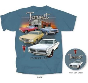 Camiseta Pontiac Tempest General Motors escena de automóvil vintage años 60 automóviles PN4PT-U - Imagen 1 de 3