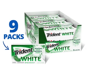 Trident White, Spearmint - Sugar Free Gum, 16 Pieces (9 Count) - Picture 1 of 10