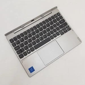 Keyboard/Dock For Lenovo Miix 320-10ICR 2-in-1 Tablet QWERTY UK Silver - Picture 1 of 6
