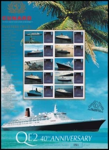 Hoja Smilers BC-118 2007 GB Cunard QE2 40 aniversario QE2 Carried Business - Imagen 1 de 1