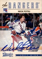 2012-13 Classics Signatures Autographs #175 Nick Fotiu - auto
