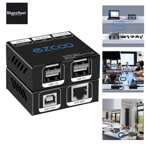 Extensor USB 165 pies 4 puertos USB 2.0 HUB de Ethernet Cat5e Cat6 - USB RJ45 LAN-... - Imagen 1 de 10