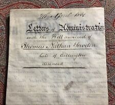 1861 Will Thomas Nathan Sowden Callington Devon Inland Revenue Officer
