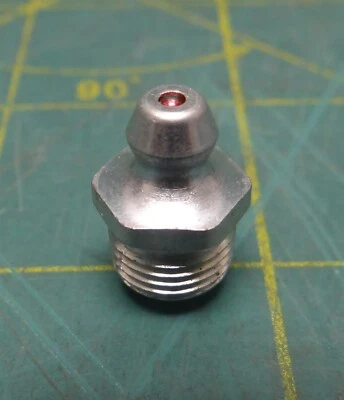Stainless Steel Grease Fitting 1/8" Male NPT Straight 3/4" Length Ball Valve - Image 1 of 4