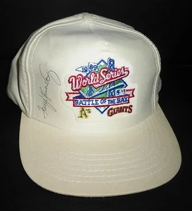 Terry Kennedy Signed 1989 World Series Baseball Hat PSA/DNA COA Giants A's Cap - Picture 1 of 12