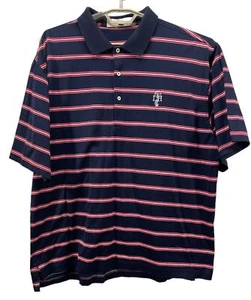Fairway & Greene Golf Polo Lake Hickory CC Blue Red Striped Mens XL - Picture 1 of 8