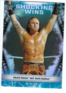 HEATH SLATER 2020 WWE TOPPS CHROME SHOCKING WINS REFRACTOR - Picture 1 of 1