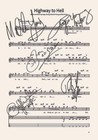 ACDC Highway To Hell MUSIC SHEET Signed Reproduction Autograph Photo Print 801