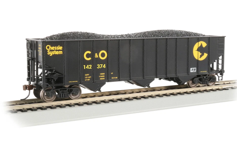 Bachmann 18729 HO Scale Chesapeake & Ohio 100 Ton Three-Bay Hopper 142374 - Image 1 of 1