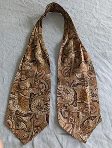 Vintage 70s Paisley Self Tie Cravat - Picture 1 of 5