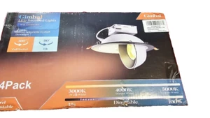  6 Inch Gimbal recessed Light 4 Pack, LED Eyeball Light with 6 Inch-4 Pack - Picture 1 of 3