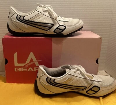 LA Gear Mujer Talla 6.5 Miel” Blanco Gunmetal Atlético Correr/Correr Zapatos Foto 1 de 4