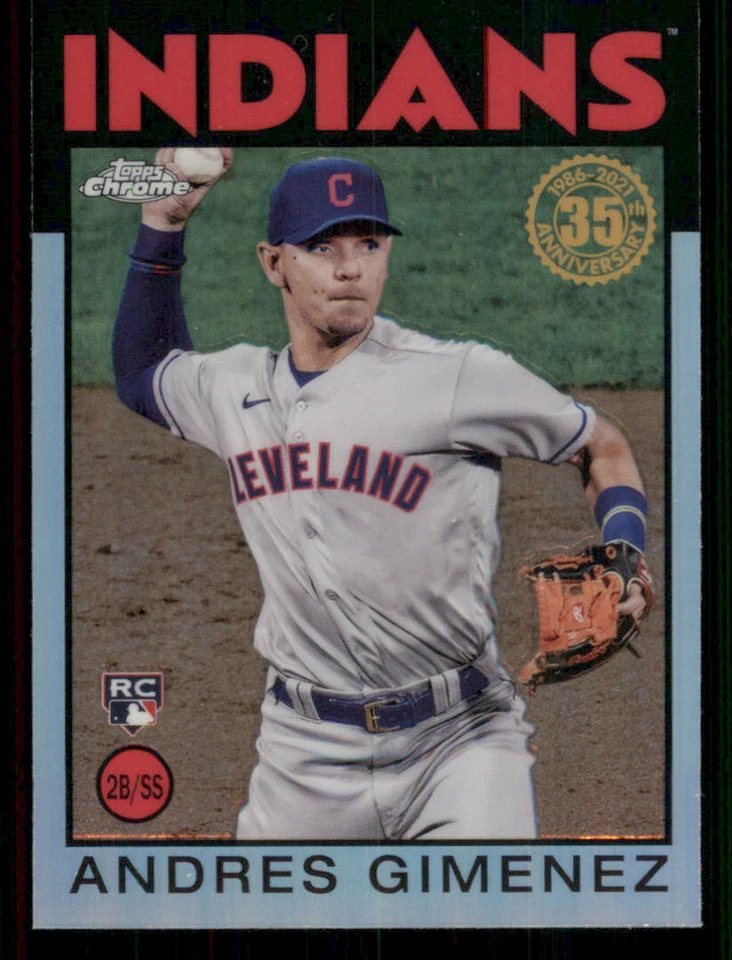 2021 Topps Chrome '86 Topps #86BC24 Andres Gimenez - Image 1 of 2