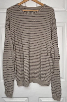 Vintage Cutter & Buck  Mens XL Grey Striped Sweater 100% Cotton Grandpa Gorpcore - Image 1 of 4
